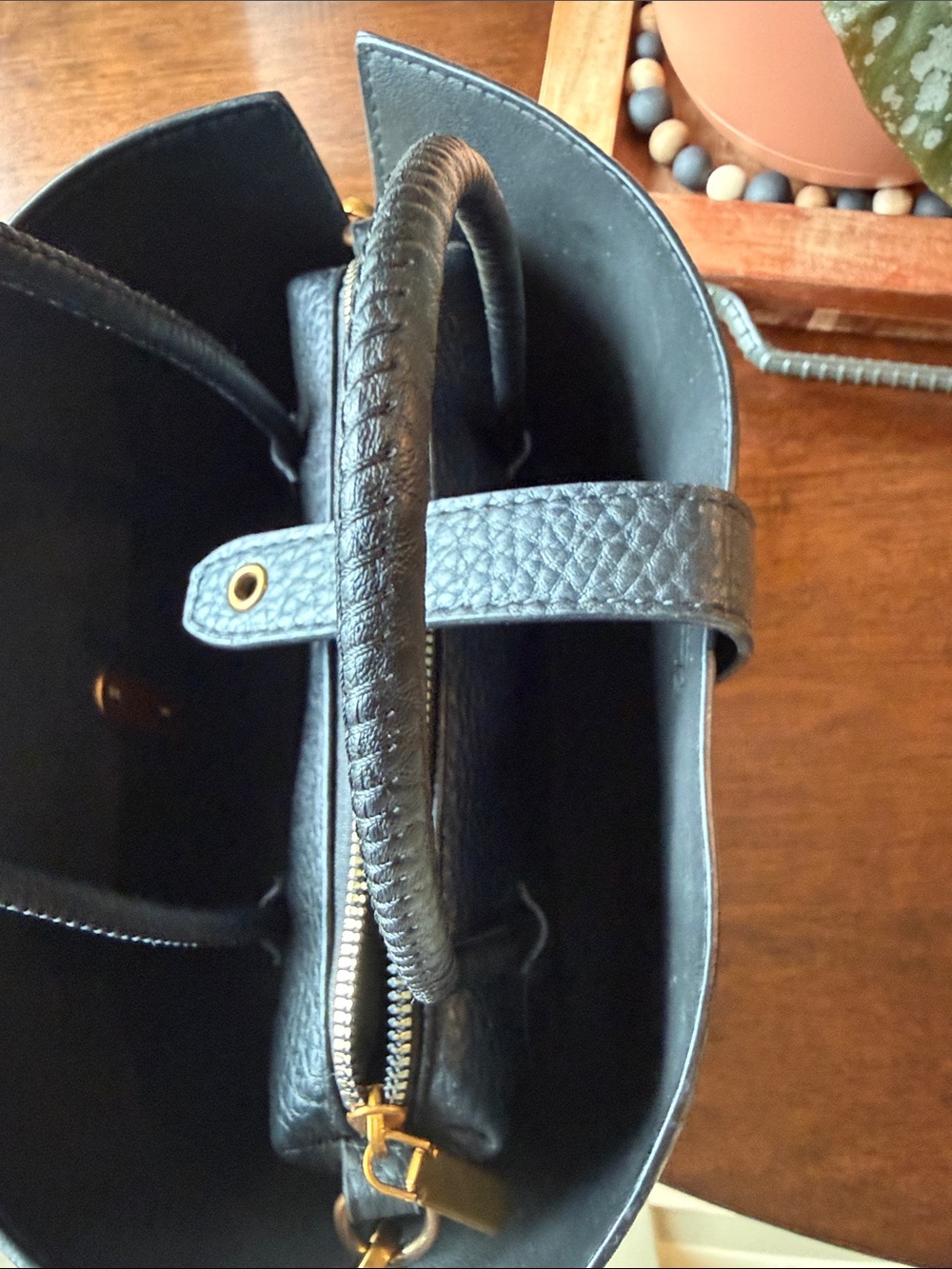 Small black soft leather purse - Picture 6 of 8